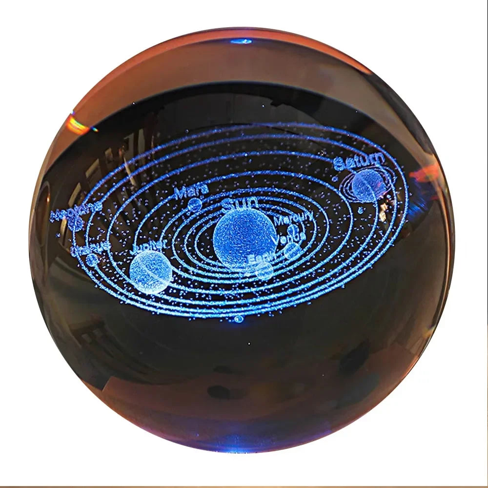 Kisskriss Luminous Starry Sky & Planets Night Lamp - Crystal Ball Projection Light