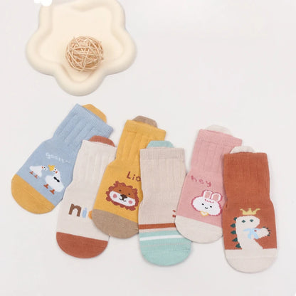 Home New Large-area Adhesive Anti Slip Baby Socks Cartoon Floor Sock for Infants Young Children Nice Straight Board Short Socks