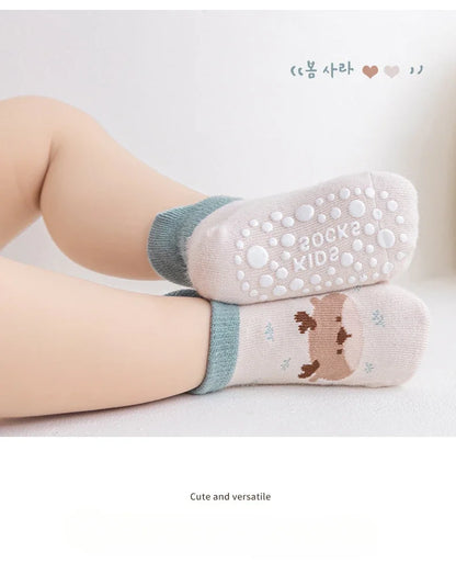 Cartoon Baby Anti Slip Boat Socks Small and Medium Sized Baby Glue Trampoline Sock Brave Lion Floor Sock Baby Girl Socks