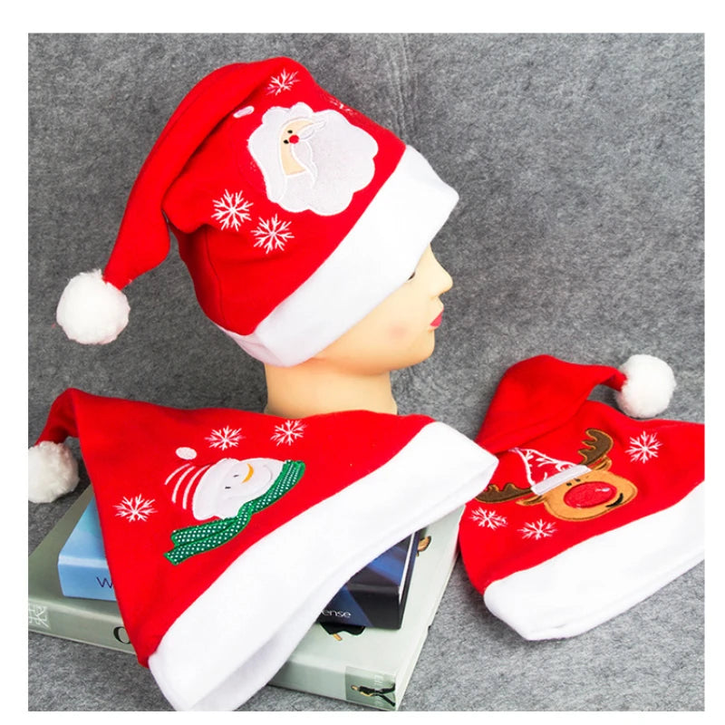 1pc Christmas Hat Children Baby Santa Hat Xmas Holiday Hat For Christmas Festive Party New Year Gift Decor Soft Plush Caps