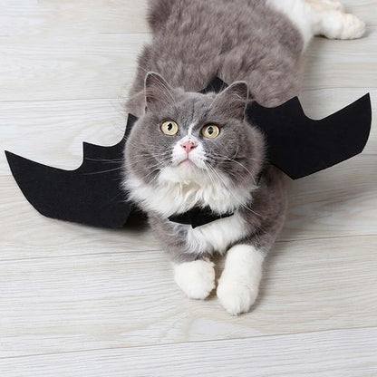 Halloween Pet Costume | Black Bat Wings Harness for Cats & Dogs