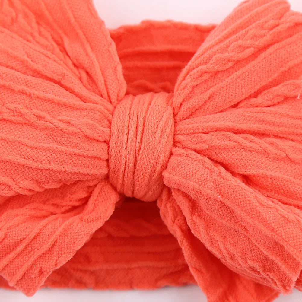 16 Colors Cable Bow Baby Headband for Child Bowknot Headwear Cables Turban for Kids Elastic Headwrap Baby Hair Accessories