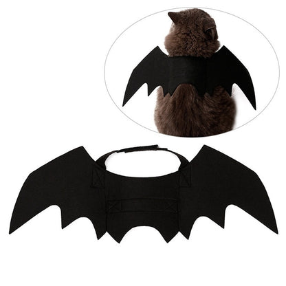 Halloween Pet Costume | Black Bat Wings Harness for Cats & Dogs