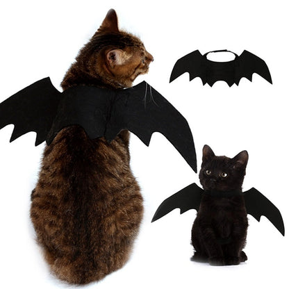 Halloween Pet Costume | Black Bat Wings Harness for Cats & Dogs