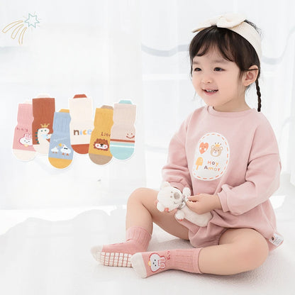 Home New Large-area Adhesive Anti Slip Baby Socks Cartoon Floor Sock for Infants Young Children Nice Straight Board Short Socks