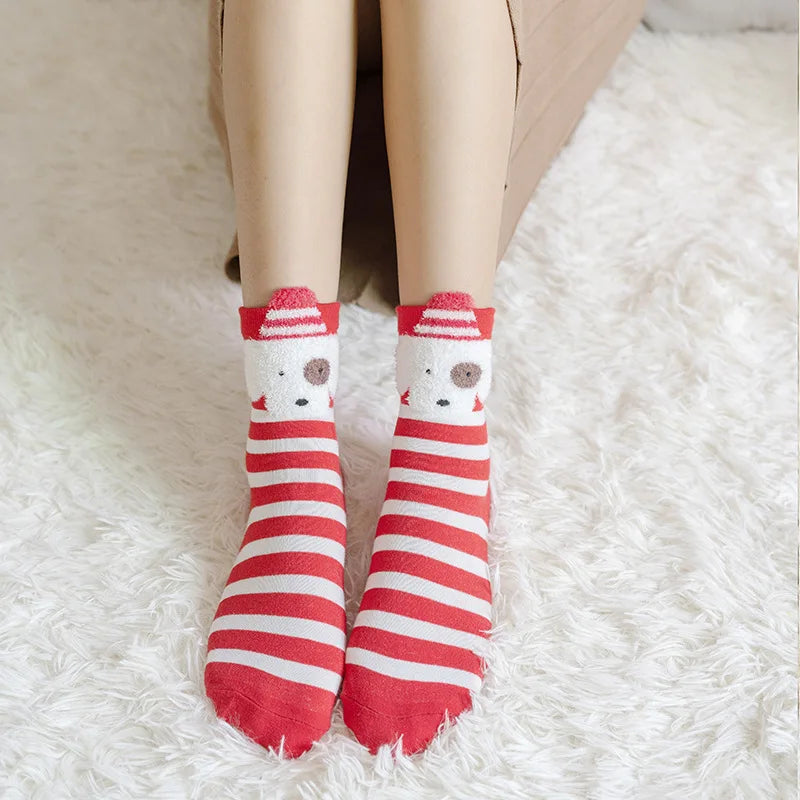 Cartoon Christmas Socks Ornaments Merry Christmas Decorations For Home Christmas Gifts Xmas Noel New Year Supplies 3-8Y