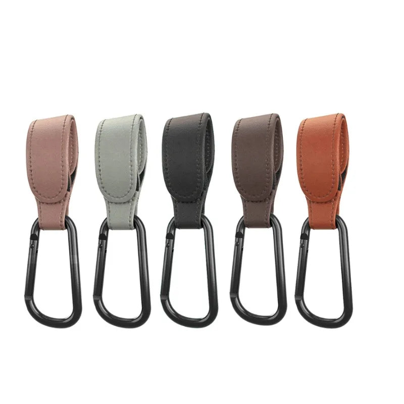 1/2pcs PU Leather Baby Bag Stroller Hook Pram Rotate 360 Degree Rotatable Cart Organizer Pram Hook Stroller Accessories