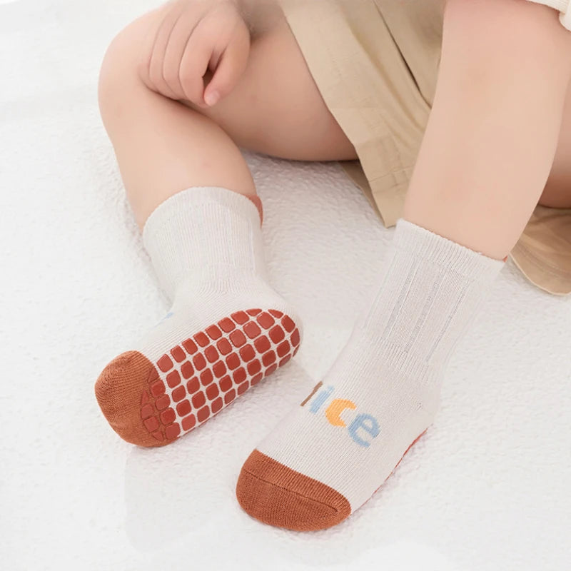 Home New Large-area Adhesive Anti Slip Baby Socks Cartoon Floor Sock for Infants Young Children Nice Straight Board Short Socks