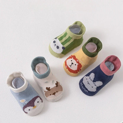 Cartoon Baby Anti Slip Boat Socks Small and Medium Sized Baby Glue Trampoline Sock Brave Lion Floor Sock Baby Girl Socks