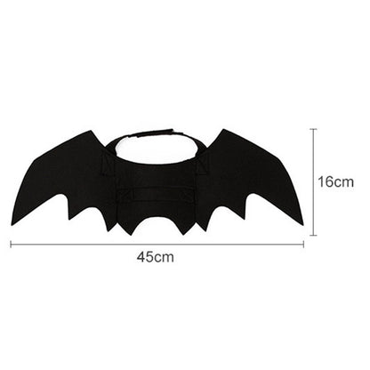 Halloween Pet Costume | Black Bat Wings Harness for Cats & Dogs