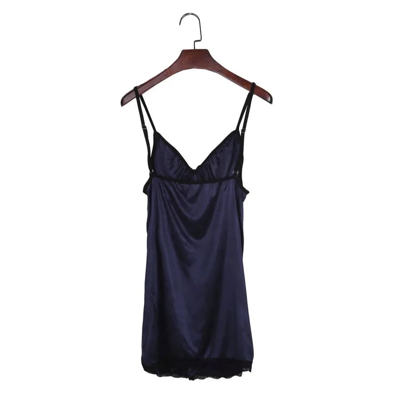 Women's Silk Satin Sleeveless Nightgown – Sexy, Plus Size, Comfortable Sleepwear