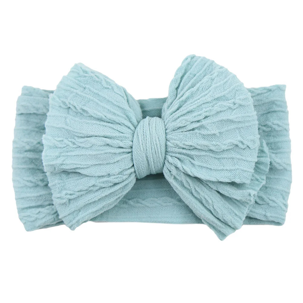 16 Colors Cable Bow Baby Headband for Child Bowknot Headwear Cables Turban for Kids Elastic Headwrap Baby Hair Accessories