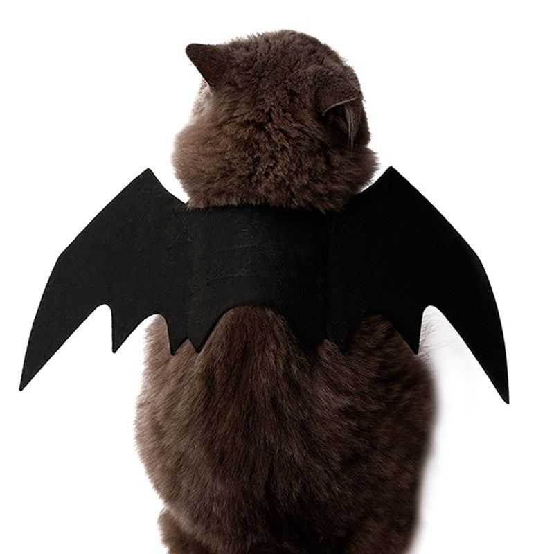 Halloween Pet Costume | Black Bat Wings Harness for Cats & Dogs