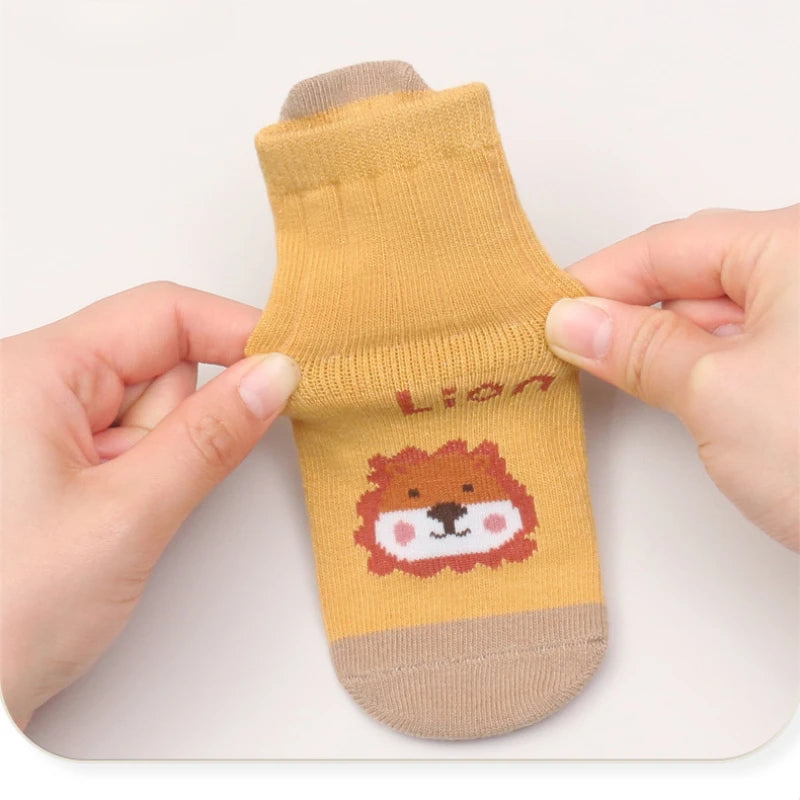 Home New Large-area Adhesive Anti Slip Baby Socks Cartoon Floor Sock for Infants Young Children Nice Straight Board Short Socks